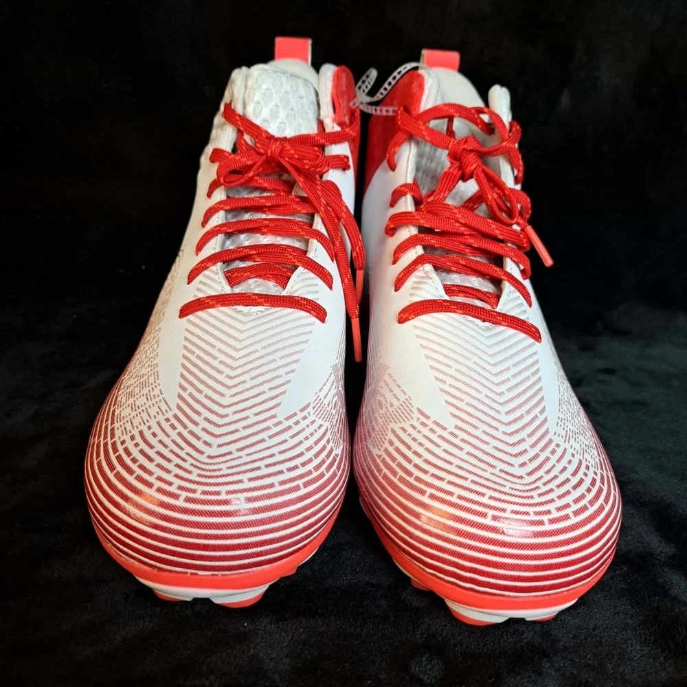 Under Armour Hammer MC 2.0 Men's Size 11.5 Red White 3027306-101 Football Cleats